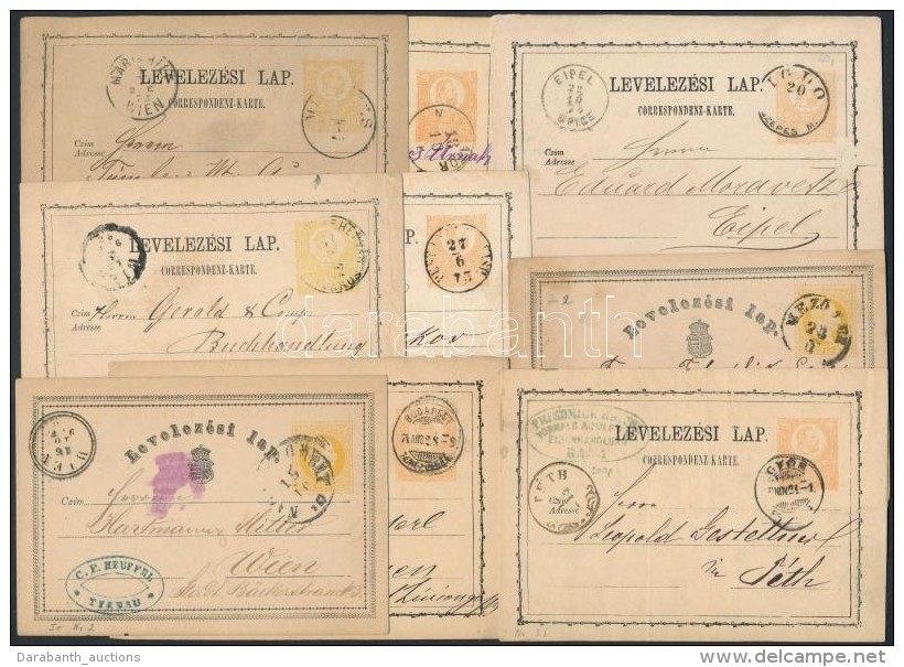 1886-1871 9 Db Futott Díjjegyes LevelezÅ‘lap - Autres & Non Classés