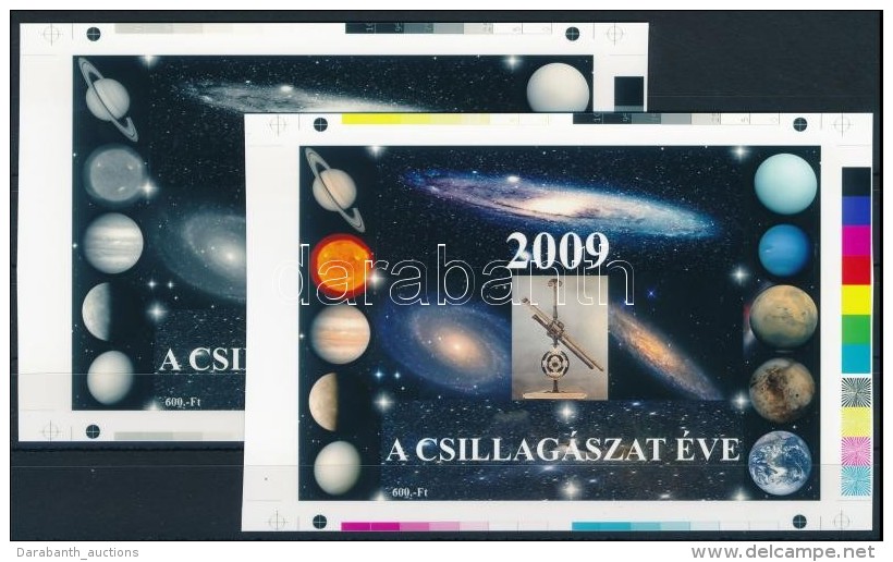 ** 2009/08 Csillagászat Cromalin Emlékívpár (120.000) - Autres & Non Classés