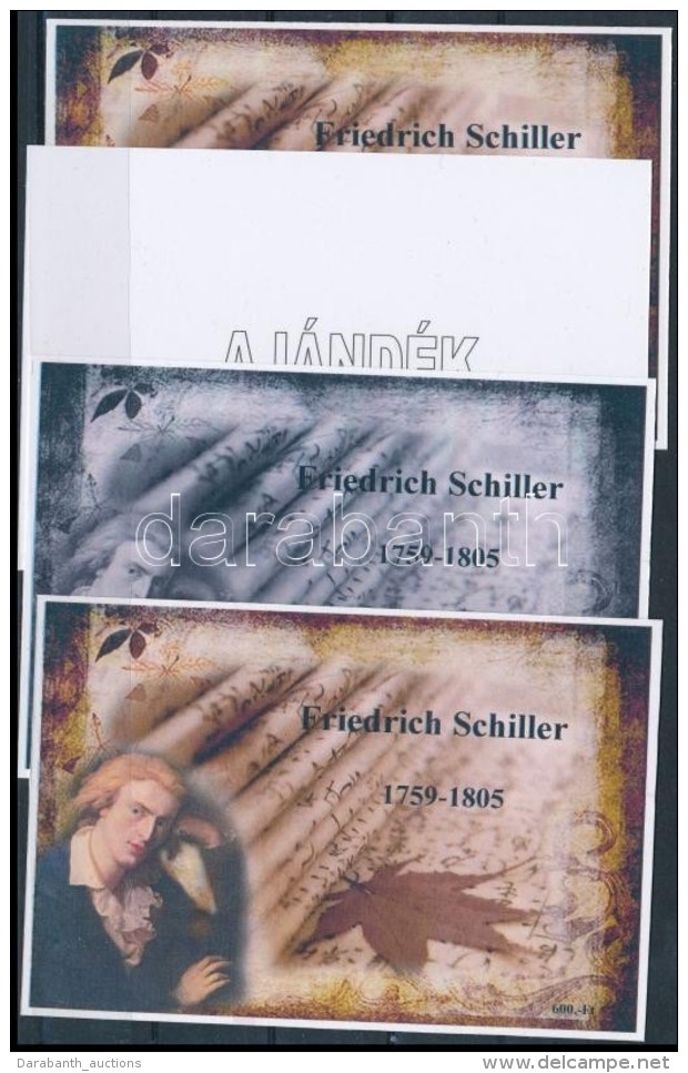 ** 2010 Schiller 4 Db-os Emlékív Garnitúra (28.000) - Autres & Non Classés