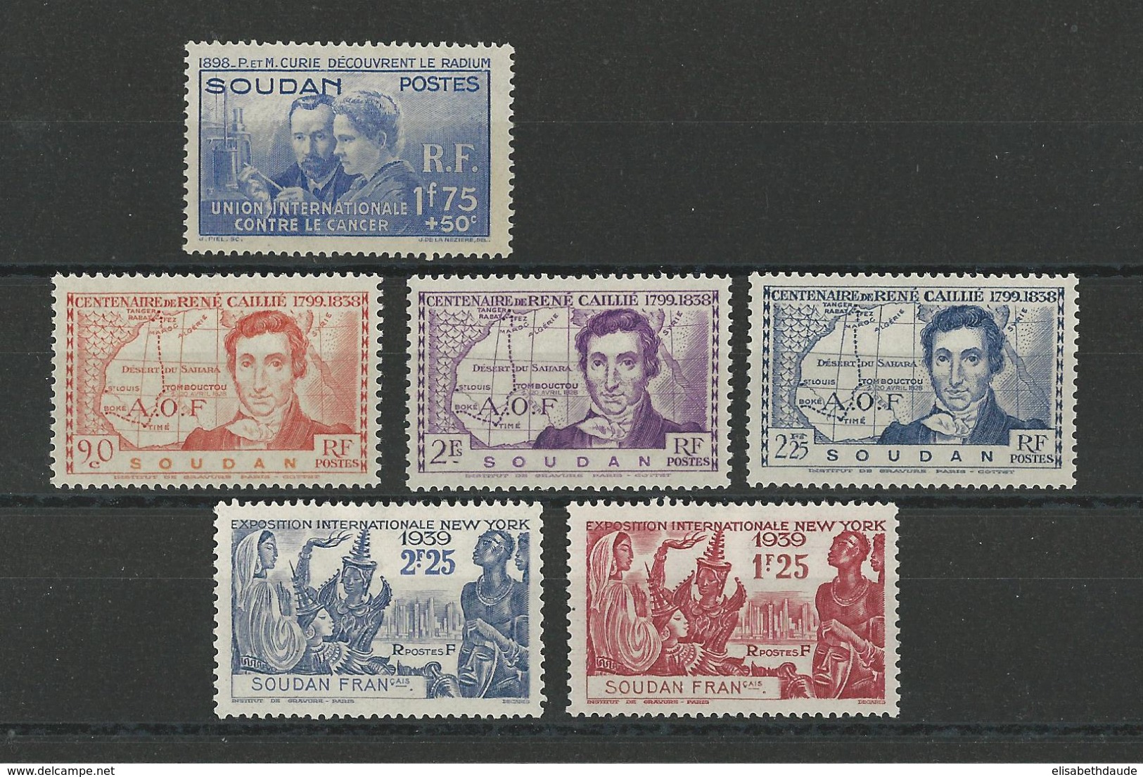 SOUDAN - 1938/39 - YVERT N°99/104 * MH - COTE = 25.75 EUR. - CHARNIERE CORRECTE - Nuevos