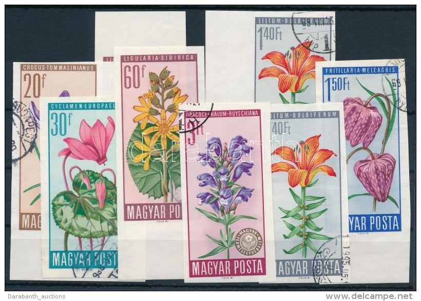 O 1966 Természetvédelem (I.) - Virágok Vágott Sor + Többpéldányok (2... - Autres & Non Classés
