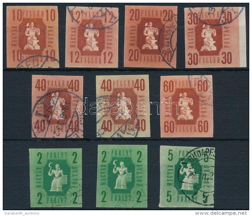 O 1946 Forint-fillér 10 Db Vágott érték - Autres & Non Classés