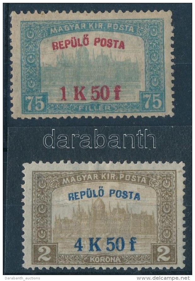 * 1918 RepülÅ‘ Posta Sor (sárgás Gumi, Betapadás) - Other & Unclassified