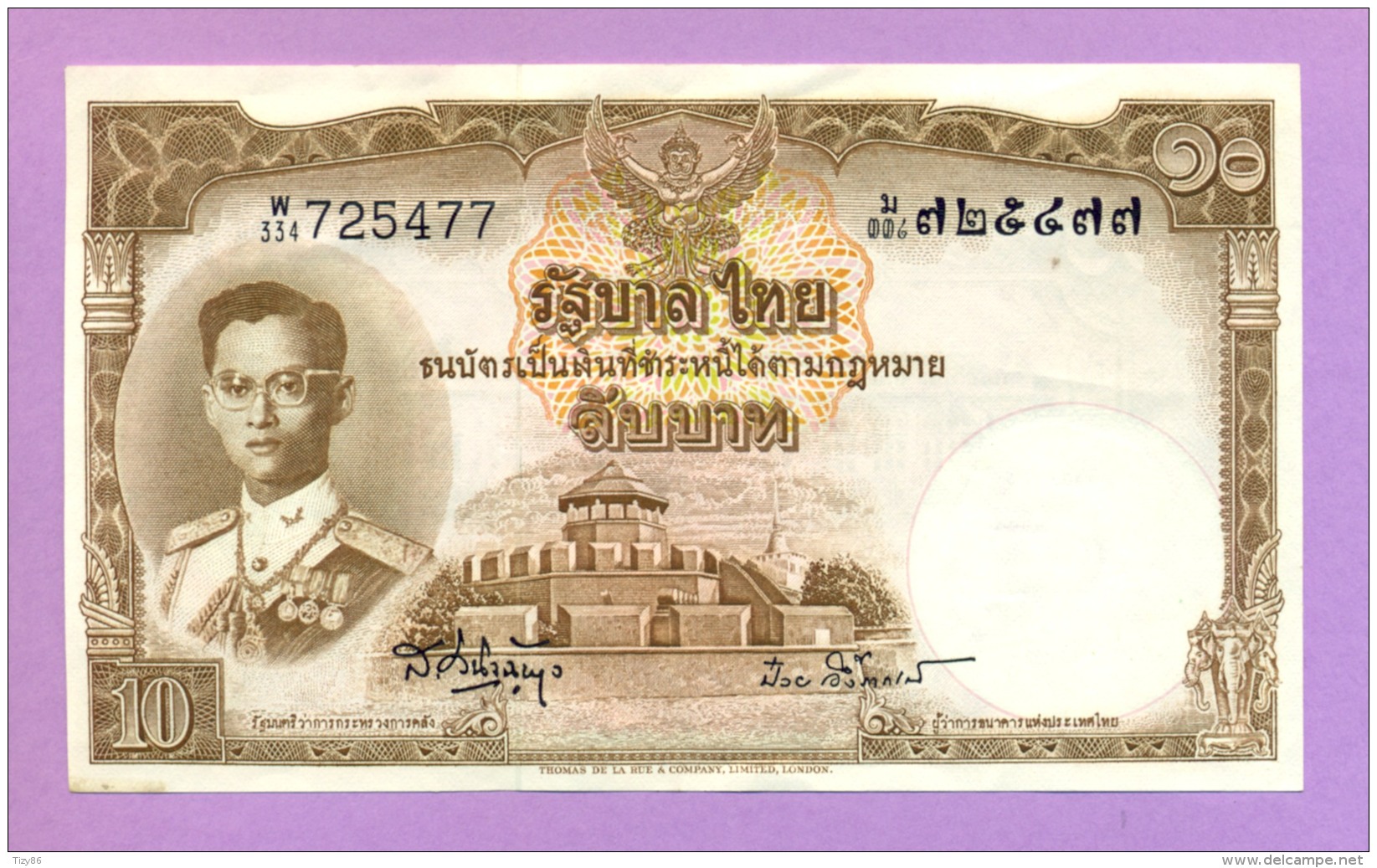 Thailandia 10 Baht 1953 (FDS) - Thaïlande