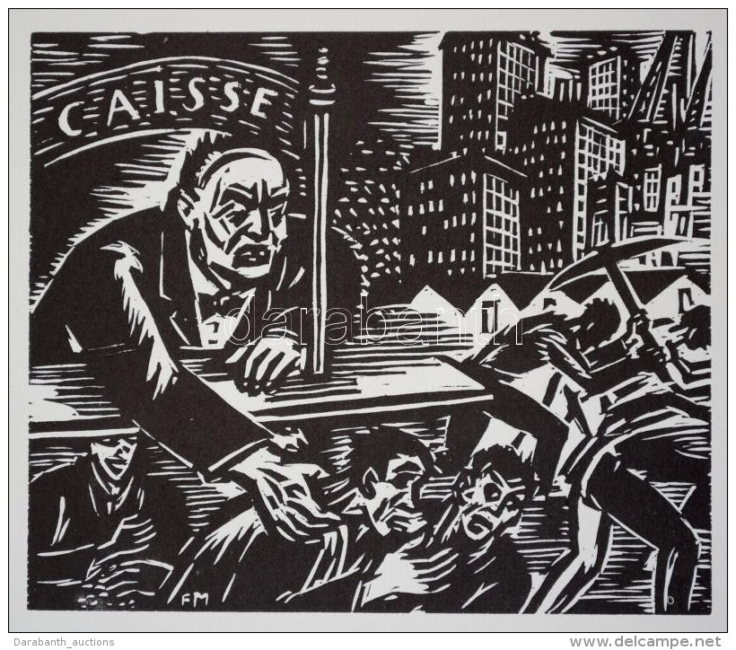 Frans Masereel (1889-1972): Kizsákmányolás, Fametszet, Papír, Jelzett A Metszeten,... - Autres & Non Classés