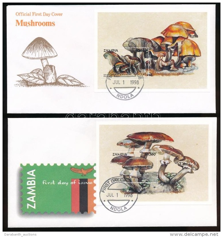 1998 Gomba Sor Mi 834-843 + Kisívsor Mi 844-855 + Blokksor Mi 43-44 5 Db FDC-n - Autres & Non Classés