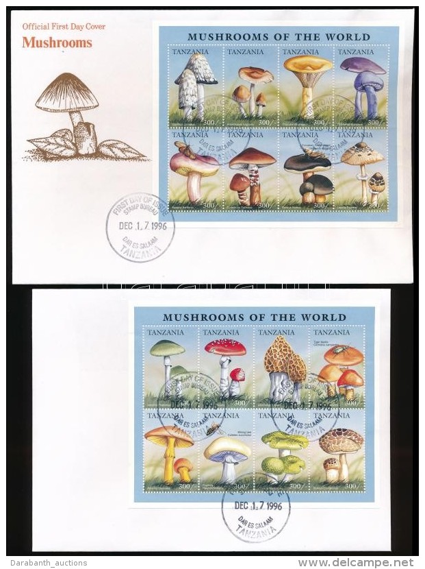 1996 Gomba Kisívsor Mi 2515-2530 + Blokksor Mi 347-348 4 Db FDC-n - Autres & Non Classés