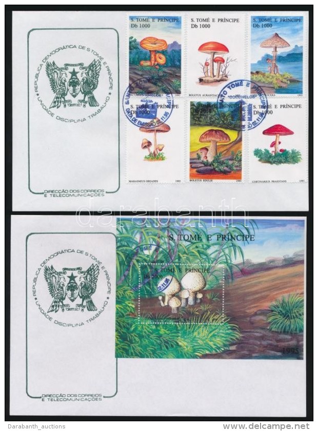 1995 Gomba Sor Mi 1626-1631 + Blokksor Mi 342-343 3 Db FDC-n - Autres & Non Classés