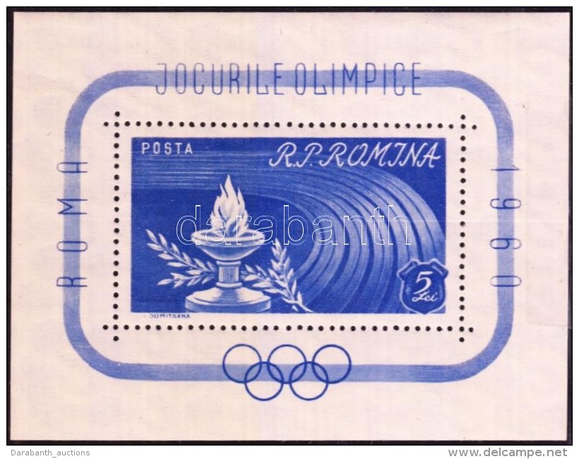 ** 1960 Római Olimpia Blokk Mi 46 - Autres & Non Classés