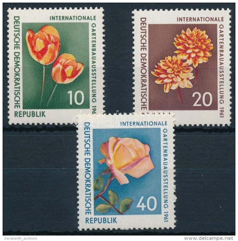 ** 1961 Nemzetközi Kertészeti Kiállítás, Virágok Sor Mi 854-856 - Autres & Non Classés