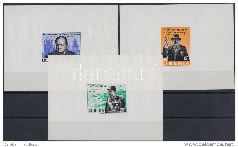 ** 1966 Winston Churchill De Luxe Vágott Blokksor Mi 644-646 - Autres & Non Classés