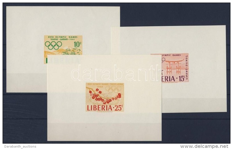 ** 1964 Tokiói Olimpia Sor Vágott Blokkformában Mi 623-625 - Autres & Non Classés