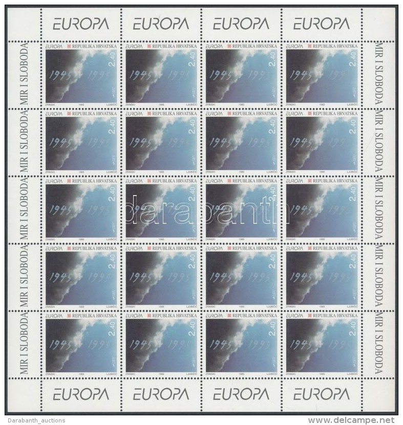 ** 1995 Europa CEPT, Béke és Szabadság Kisív Sor Mi 319-320 - Autres & Non Classés