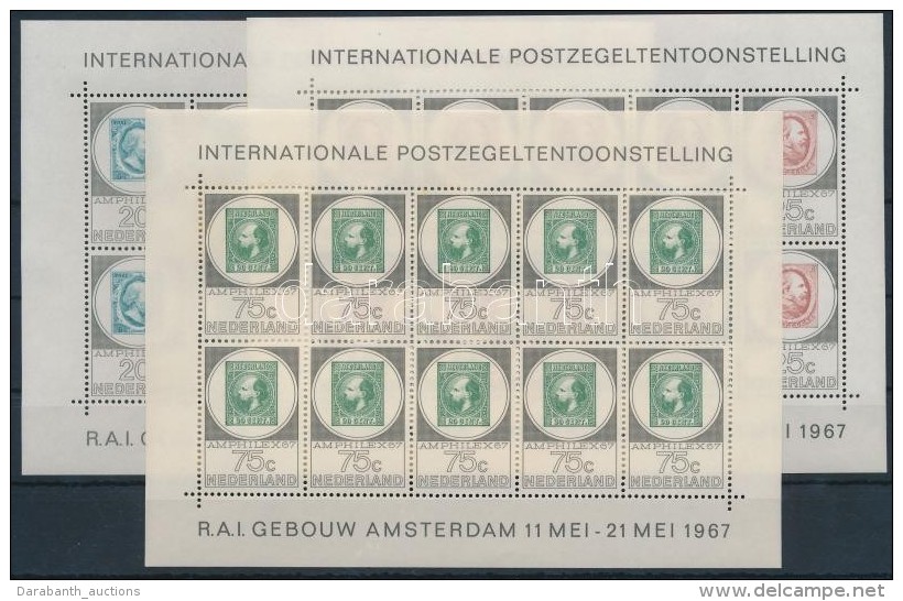 ** 1967 Bélyegkiállítás, AMPHILEX Kisív Sor Mi 880-882 - Autres & Non Classés