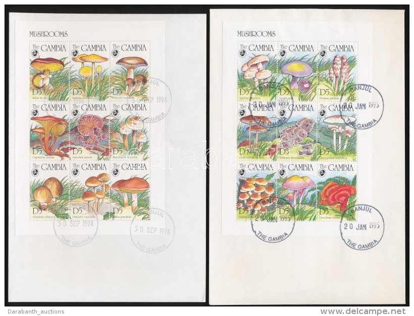 1994 Gomba Kisívsor Mi 1964-1981 + Blokksor Mi 239-240 4 Db FDC-n - Autres & Non Classés