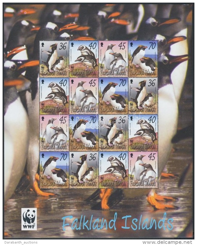 ** 2002 WWF Pingvinek Kisív Mi 855-858 - Autres & Non Classés