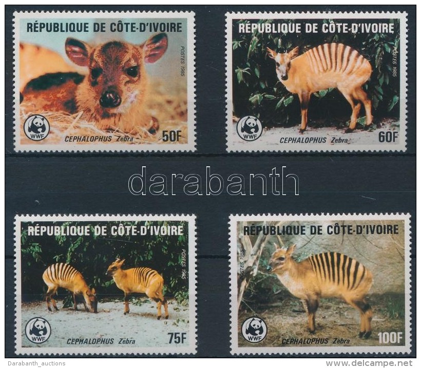 ** 1985 WWF: Zebra-bóbitás Antilop Sor Mi 881-884 + 4 FDC - Autres & Non Classés