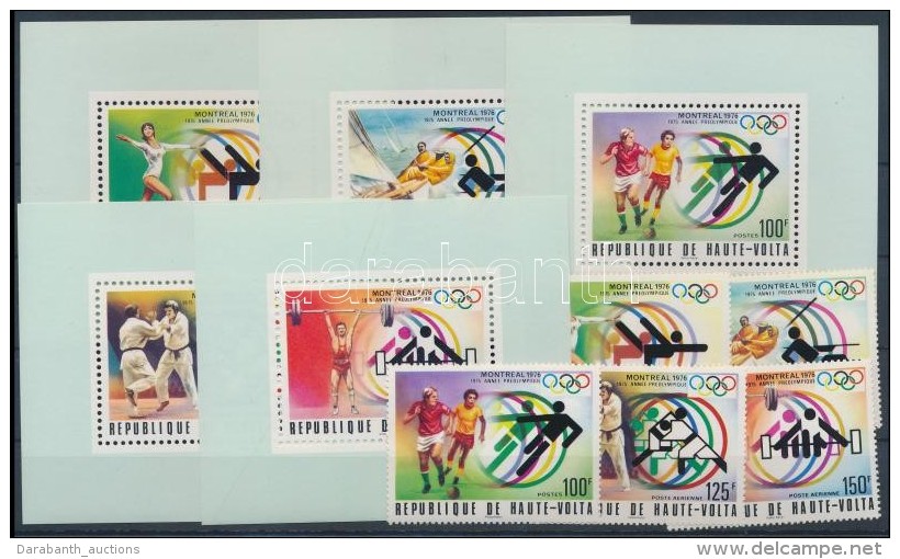 ** 1976 Montreali Nyári Olimpia Sor + Sor Blokkformában Mi 611-615 - Autres & Non Classés