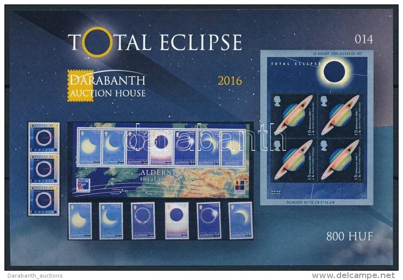 ** 2016 Total Eclipse (Napfogyatkozás) Angol NyelvÅ± Emlékív (ssz.: 014) - Autres & Non Classés