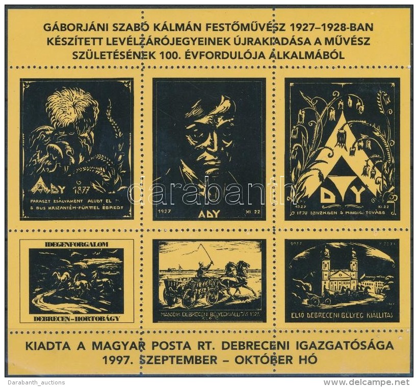** 1997 Gáborjáni Szabó Kálmán Emlékív, A Magyar Posta... - Autres & Non Classés