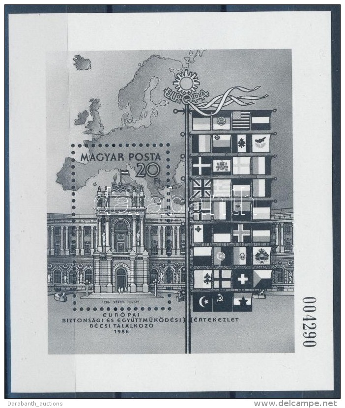 ** 1986 Európa Feketenyomat (8.000) - Autres & Non Classés