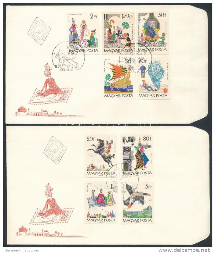 1965 Mese (III) Vágott Sor 2 FDC-n (4.000) - Autres & Non Classés