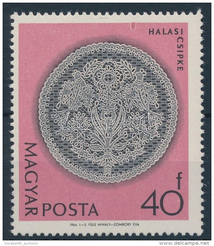 ** 1964 Halasi Csipke 40f Felül Poloska - Autres & Non Classés