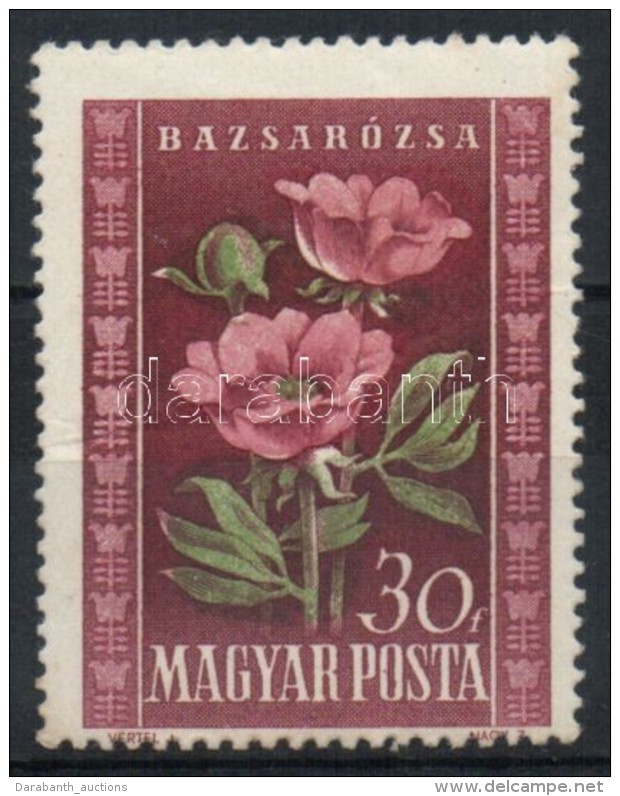 ** 1950 Virág 30f Papírránccal - Autres & Non Classés