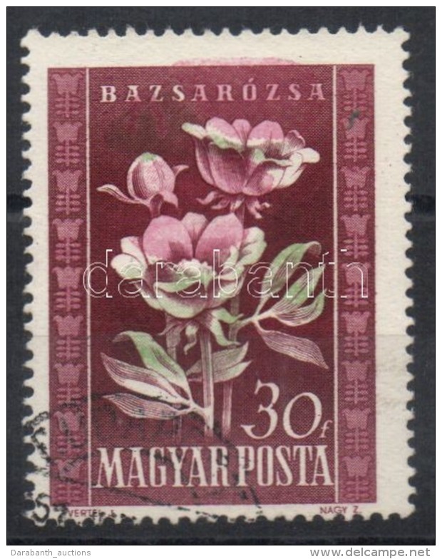 O 1950 Virág 30f, Látványos Színeltolódás - Autres & Non Classés