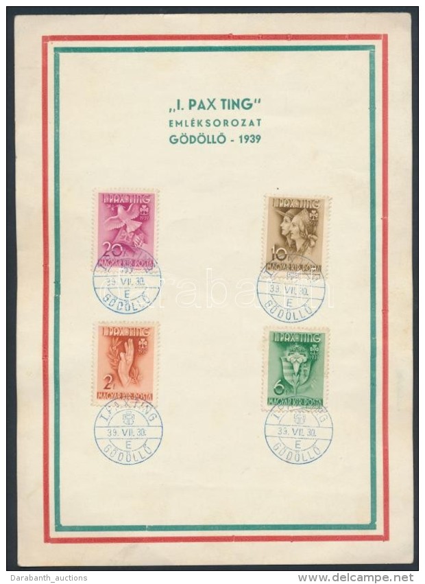 1939 PAX TING Emléklap - Autres & Non Classés