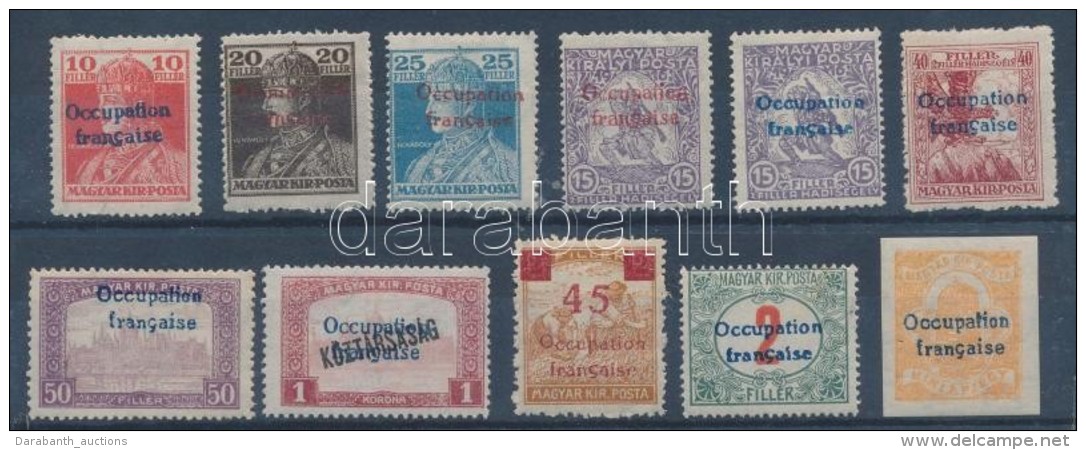 ** * Arad 1919 11 Db Bélyeg, Közte Katalógusban Nem SzereplÅ‘ Hadisegély III., Garancia... - Sonstige & Ohne Zuordnung