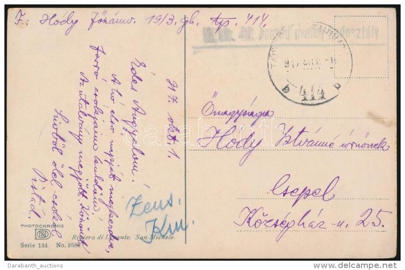 1917 Tábori Posta Képeslap / Field Postcard 'M.kir. 40. Honvéd Gyalog Hadosztály' + 'TP... - Autres & Non Classés