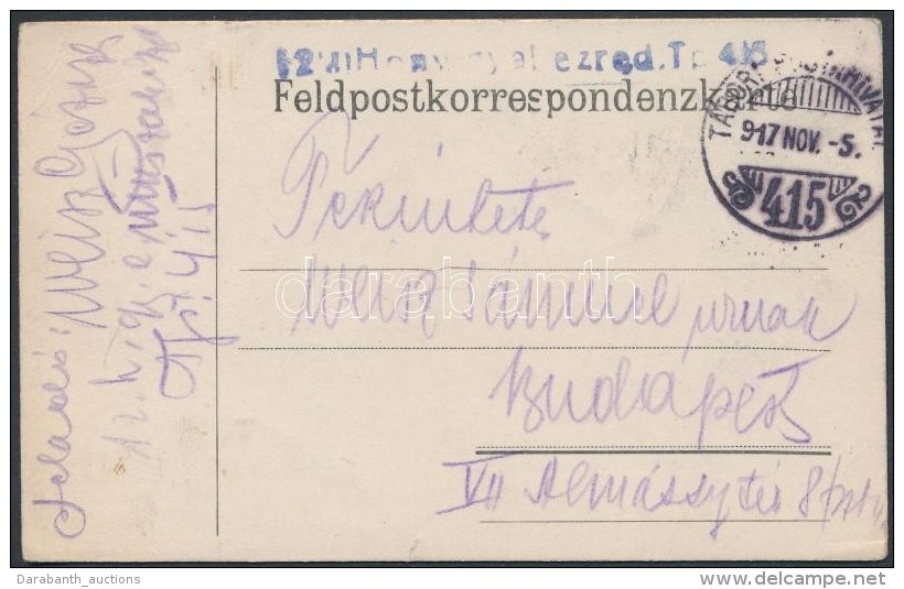 1917 Tábori Posta LevelezÅ‘lap / Field Postcard 'TP 415' - Autres & Non Classés