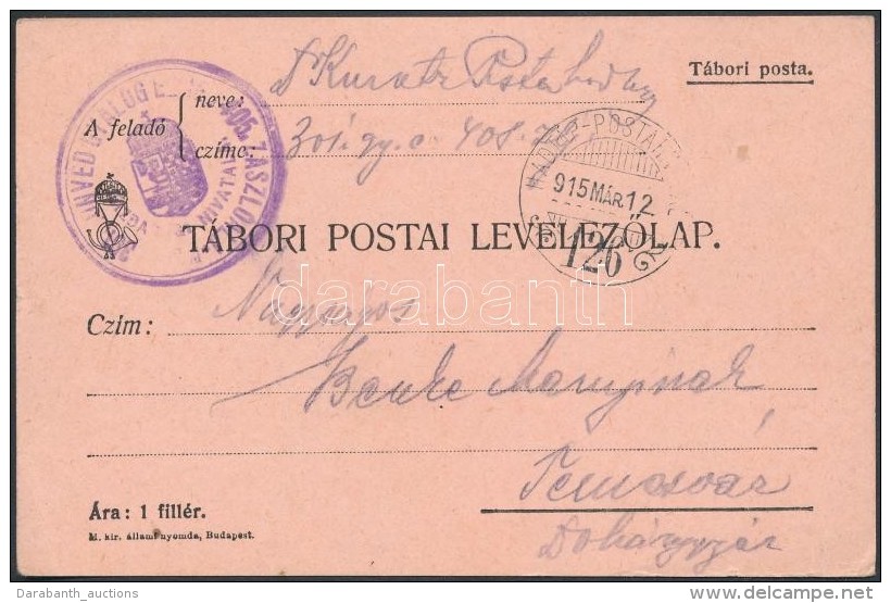 1915 Tábori Posta LevelezÅ‘lap / Field Postcard '391. HONVÉD GYALOG EZRED 405.... - Autres & Non Classés