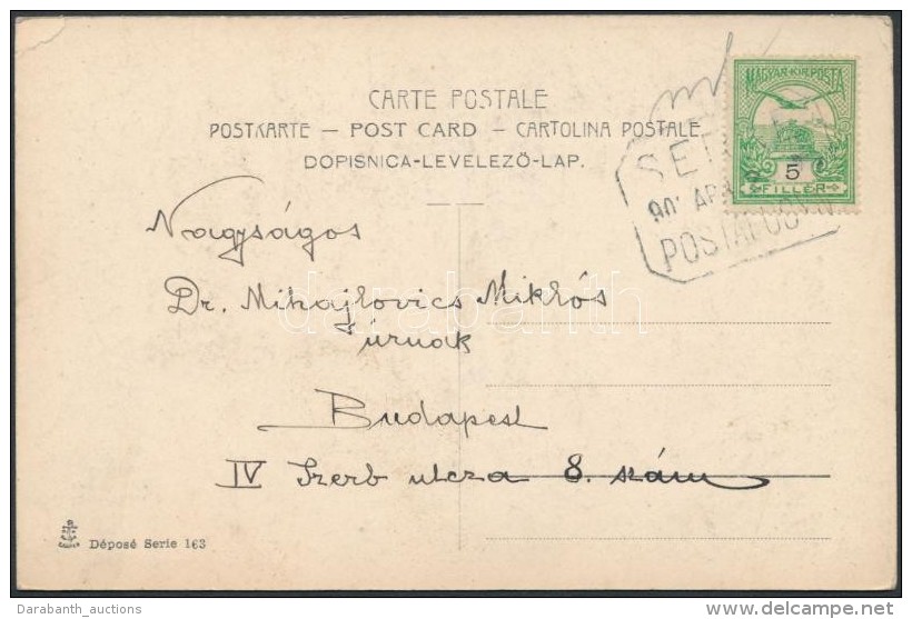 1901 Képeslap SERKE Posta ügynökségi Bélyegzéssel - Autres & Non Classés