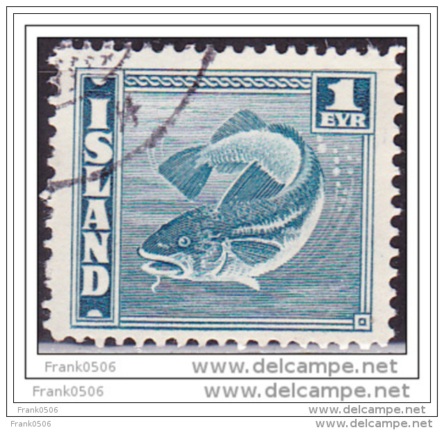 Iceland 1939, Codfish, 1e, Used - Gebruikt