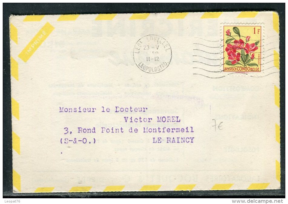 Congo Belge - Enveloppe Publicitaire( Laboratoire Bocquet De Dieppe) Pour La France En 1958   Réf O 196 - Storia Postale