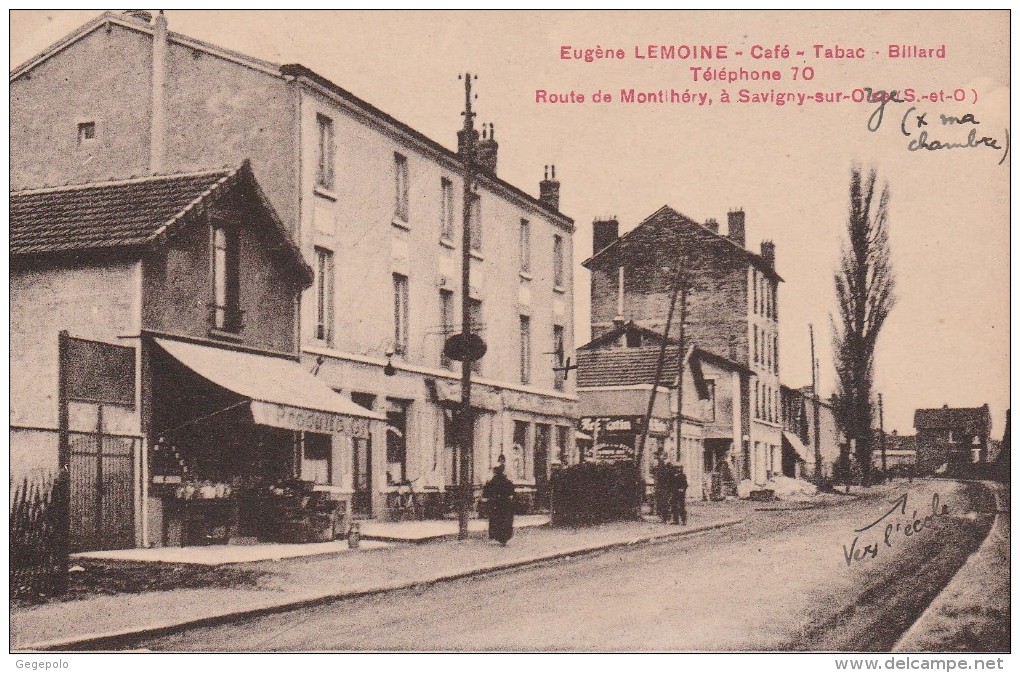 SAVIGNY SUR ORGE - Café-Tabac-Billard Eugène LEMOINE  Route De Montlhéry - Savigny Sur Orge