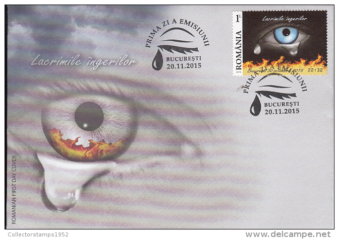 51246- ANGELS' TIERS, COLECTIV CLUB TRAGEDY, COVER FDC, 2015, ROMANIA - FDC