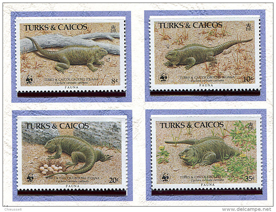 Turks Et Caiques ** N° 758 à 761 - Iguane De Terre - - Turcas Y Caicos