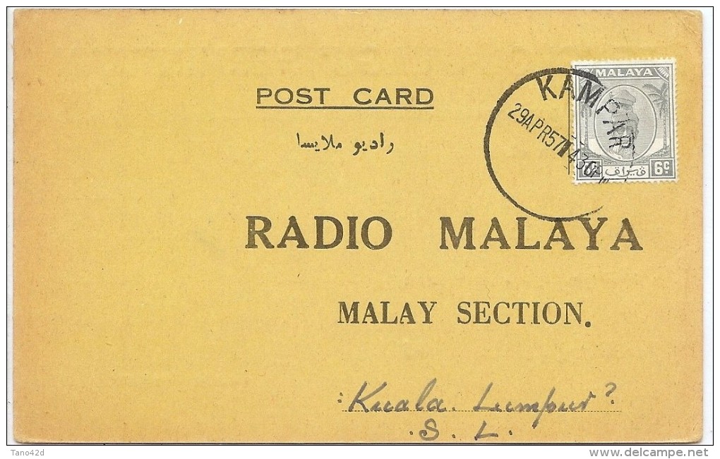 LCTN43B- MALAYSIA CARTE DE RADIOAMATEUR - Malaysia (1964-...)