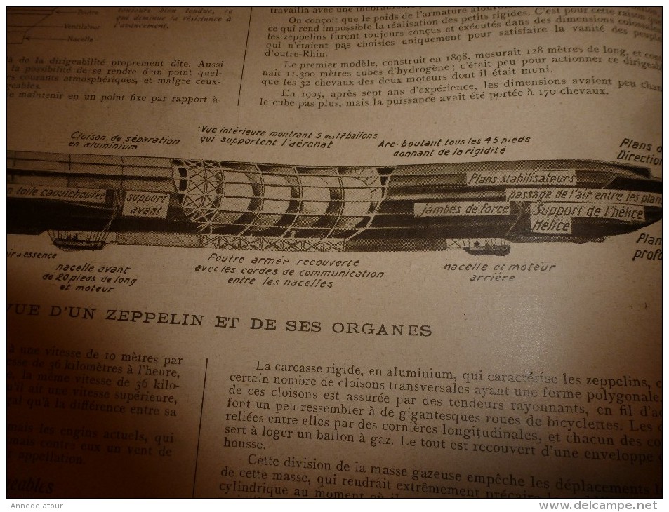 1915 LPDF: Mulets et traîneaux chasseurs alpins en Alsace; ZEPPELIN descriptif+++;INDIAN CAVALRY+++;Espionnage allemand