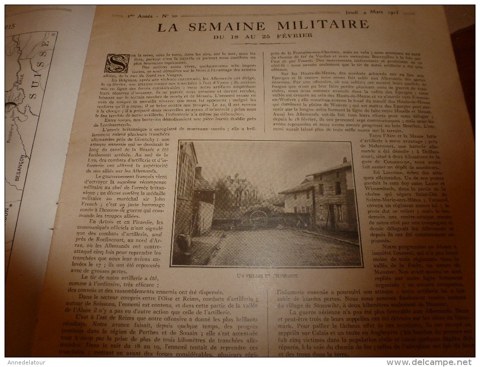 1915 LPDF: Mulets et traîneaux chasseurs alpins en Alsace; ZEPPELIN descriptif+++;INDIAN CAVALRY+++;Espionnage allemand