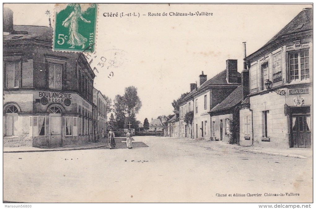 CPA - Dept 37- CLERE LES PINS - ROUTE DE CHATEAU-LA-VALLIERE - Cléré-les-Pins