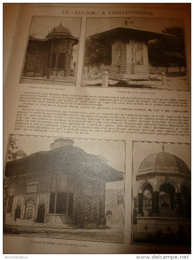 1915 LPDF:Bruxelles;Gellenoncourt;Héros ital;Poilus-cycl-Haraucourt;Père Hilarion;LA SOUPE;Cheval-transformist;AVIATION