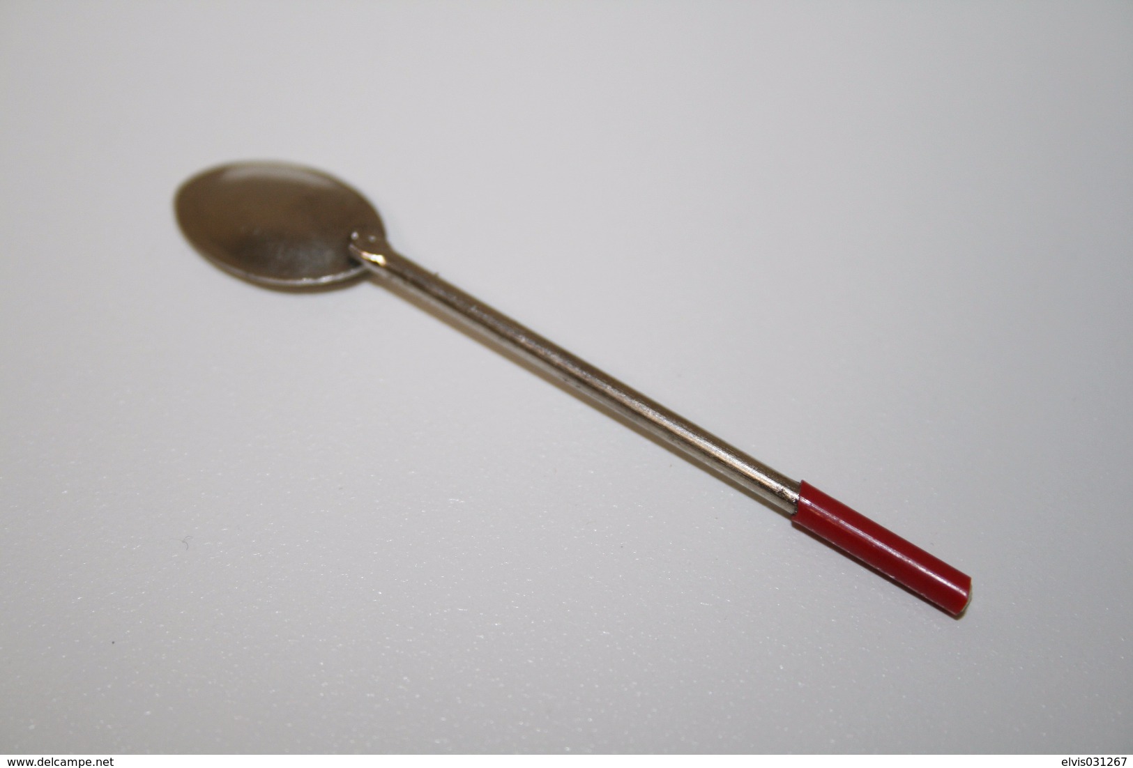 Barbie Accesoires ´50-´60 - METAL SPOON WITH RED HANDLE - Original Vintage Barbie - Ken - Ricky - Skipper - Barbie