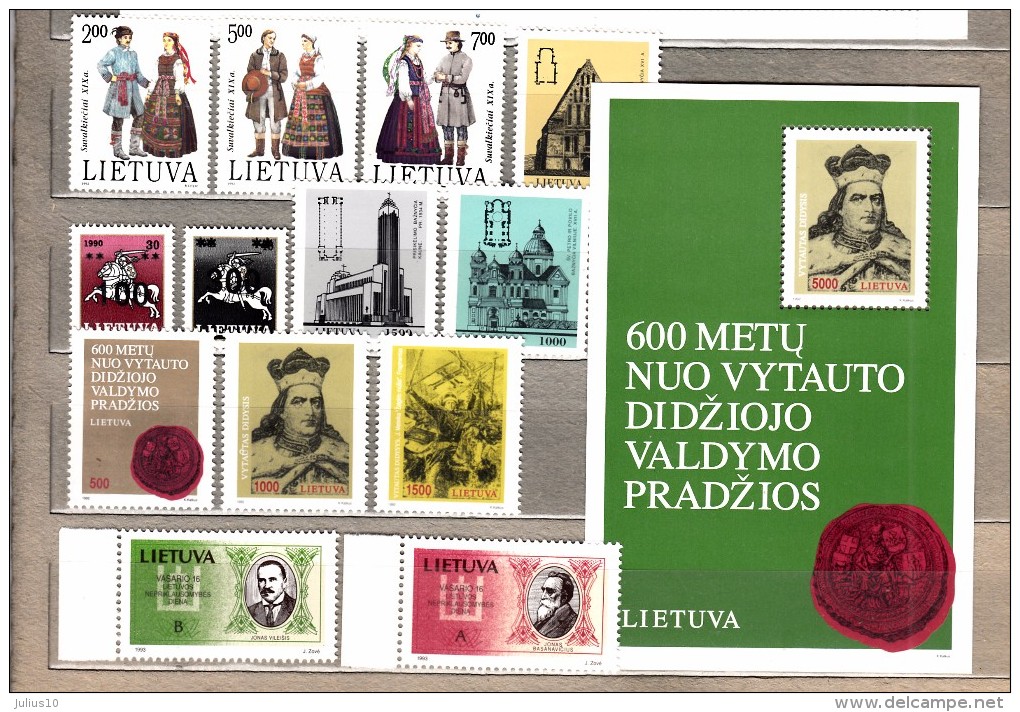 LITHUANIA LITAUEN LITUANIE 1990 &ndash; 1994 COMPLETE MNH (**) 6 Scans #20500 - Litauen