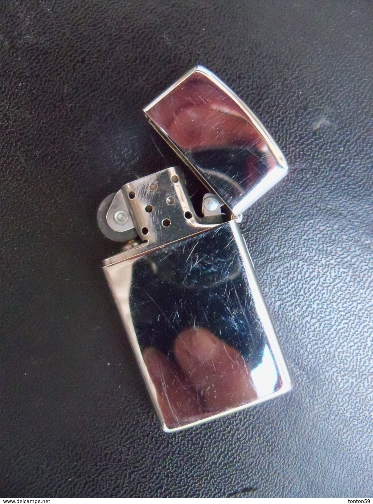 Ancien Briquet ZIPPO SLIM Strié A Bandeau Code: J X - Zippo