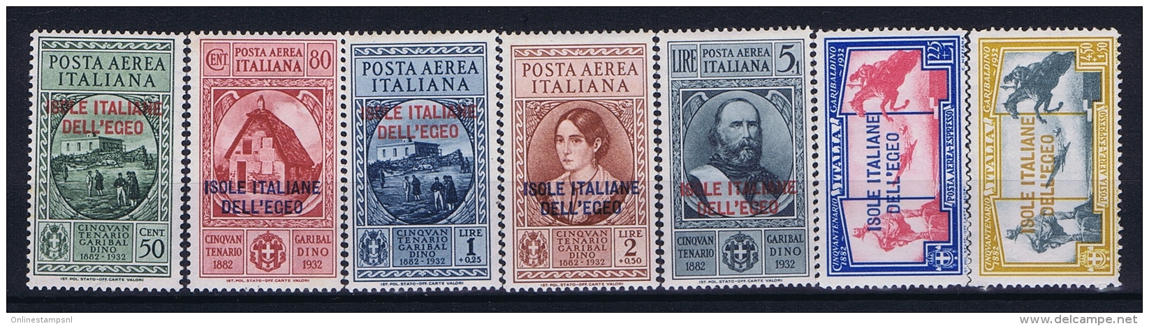 Italy: EGEO  Sa  PA 14 - 20 Mi Nr 98 - 104  1932  MH/* Falz/ Charniere - Ägäis