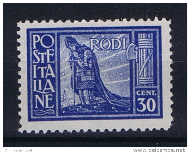 Italy: Rodi  Sa  7  Mi Nr  21   1929  MH/* Falz/ Charniere - Egeo